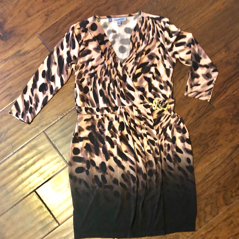 Pretty dress, stretchy but runs a bit small